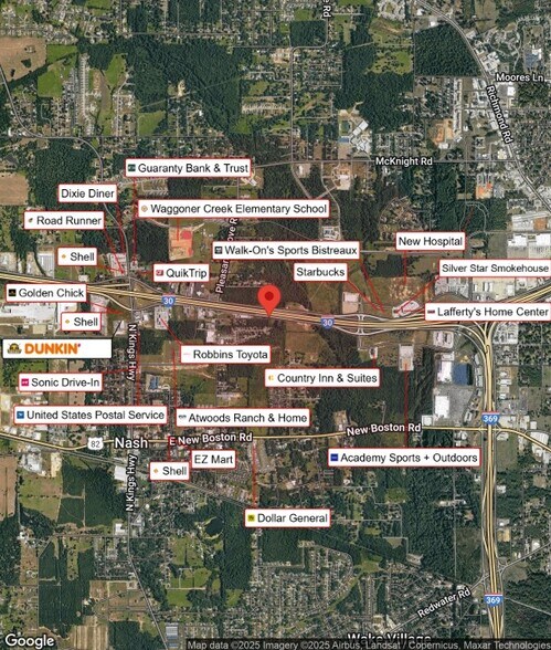 More Photos Of I-30 & Waggoner Creek, Texarkana Land For Sale