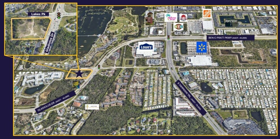 Primary Photo Of 7350 Gladiolus Dr, Fort Myers Land For Sale