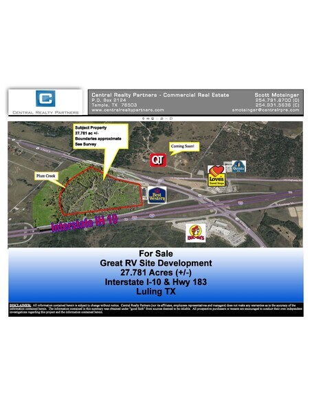 Primary Photo Of NW Corner Of IH-10 & Hwy 183, Luling Land For Sale