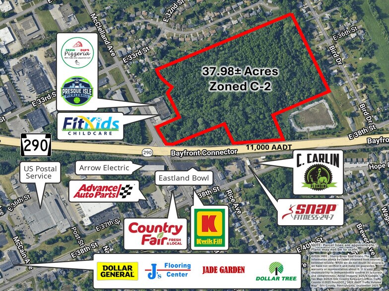 More Photos Of Bayfront Connector At McClelland Avenue, Erie Land For Sale