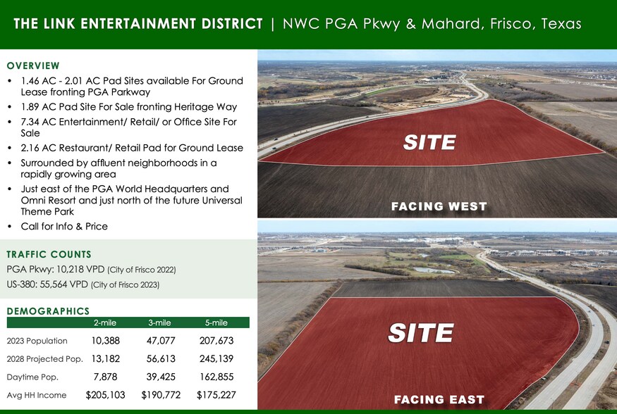 More Photos Of NWC PGA Pkwy & Mahard, Frisco Land For Sale