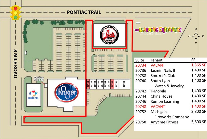 More Photos Of 20732-20758 Pontiac Trail Rd, South Lyon Storefront For Lease