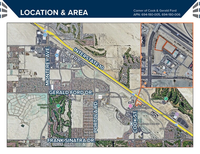More Photos Of Cook St. & Gerald Ford Dr, Palm Desert Land For Sale