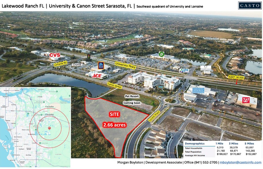 Primary Photo Of University and Lorraine/Canon Street Pl @ Canon, Lakewood Ranch Land For Sale