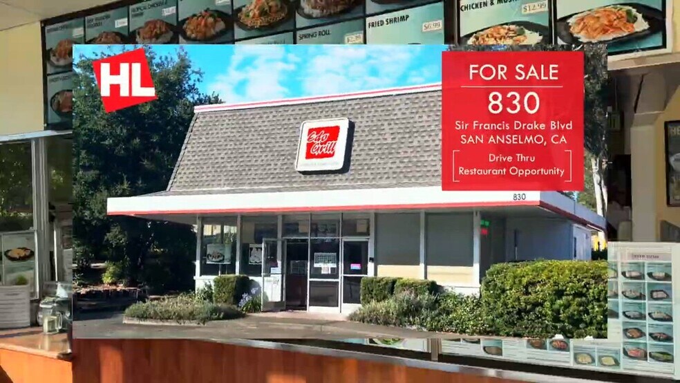 Primary Photo Of 830 Sir Francis Drake Blvd, San Anselmo Fast Food For Sale