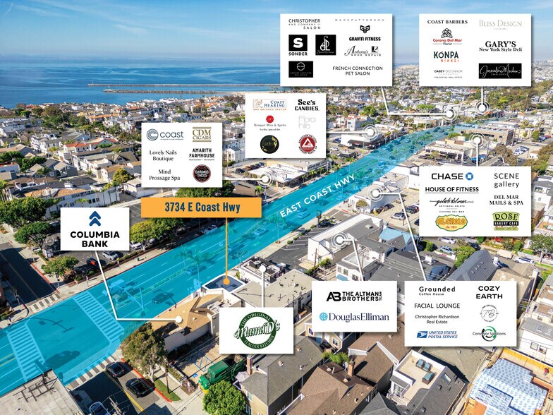 More Photos Of 3732-3734 E Coast Hwy, Corona Del Mar Storefront Retail Residential For Lease