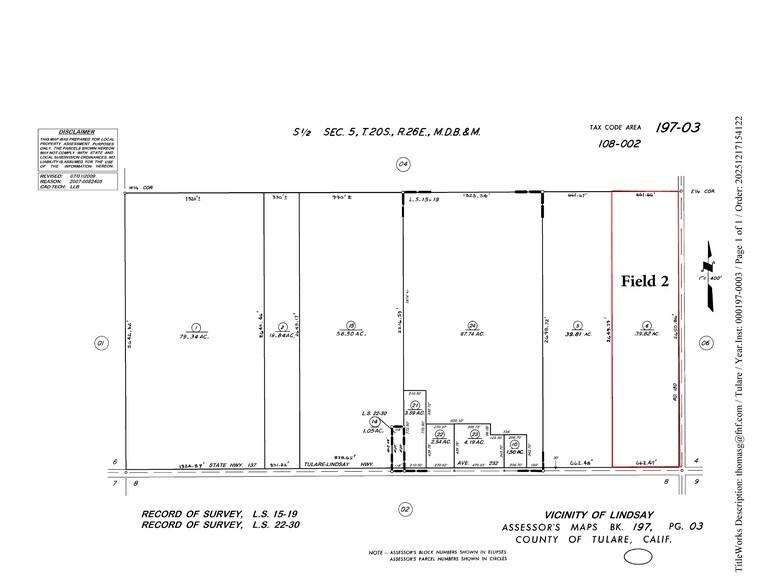 More Photos Of 23388 Road 180, Lindsay Land For Sale