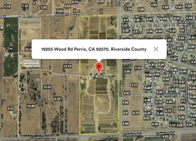 Primary Photo Of 19255 Wood Rd, Perris Land For Sale