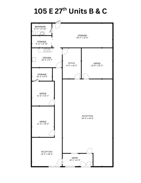 More Photos Of 103-105 103-105 E 27th St, Hays Office For Sale