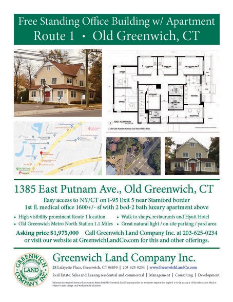 More Photos Of 1385 E Putnam Ave, Old Greenwich Office Residential For Sale