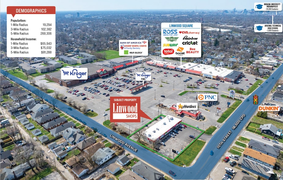 More Photos Of 4477-4485 E 10th St, Indianapolis Freestanding For Sale