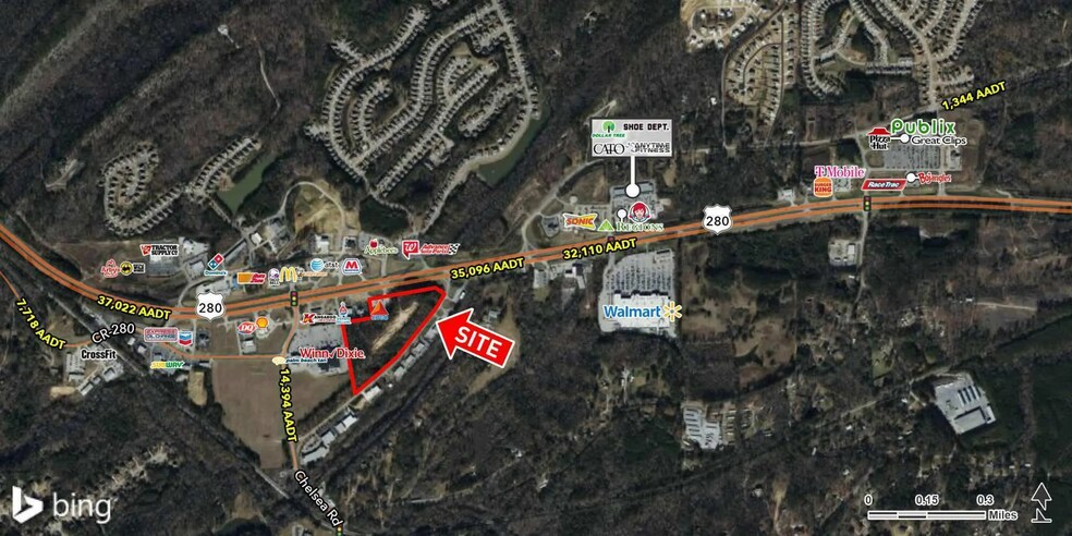 More Photos Of 16485 Highway 280, Chelsea Storefront For Lease