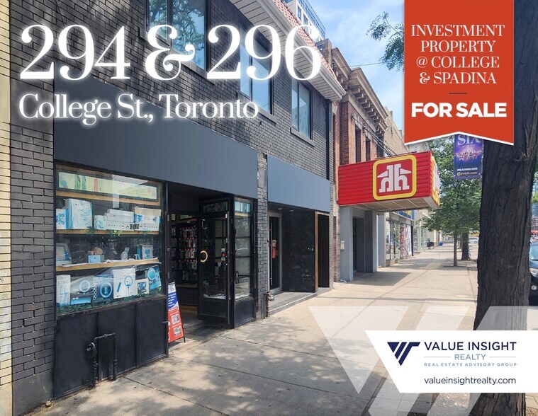 Primary Photo Of 294-296 College St, Toronto Storefront Retail Residential For Sale