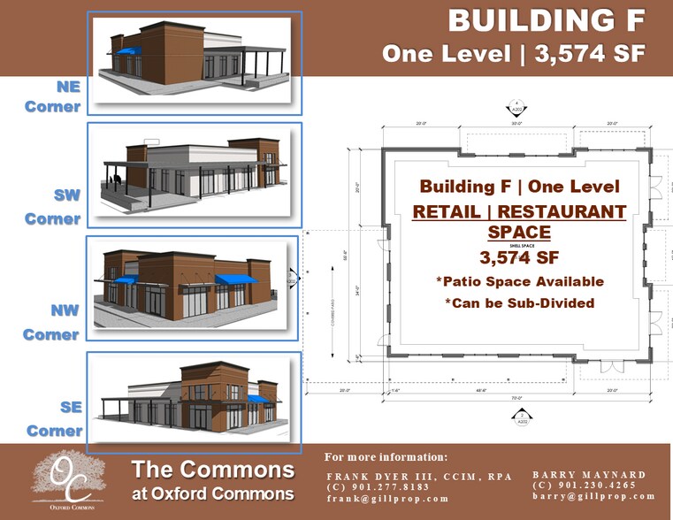 More Photos Of 800 Sisk Ave, Oxford Storefront Retail Office For Lease