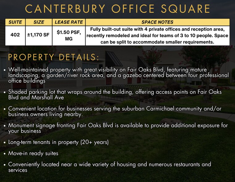 More Photos Of 8300 Fair Oaks Blvd, Carmichael Office For Lease