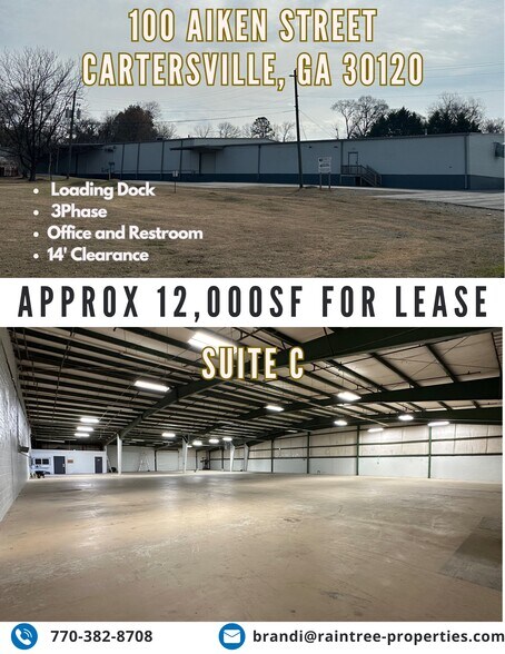 More Photos Of 100 Aiken St, Cartersville Manufacturing For Lease