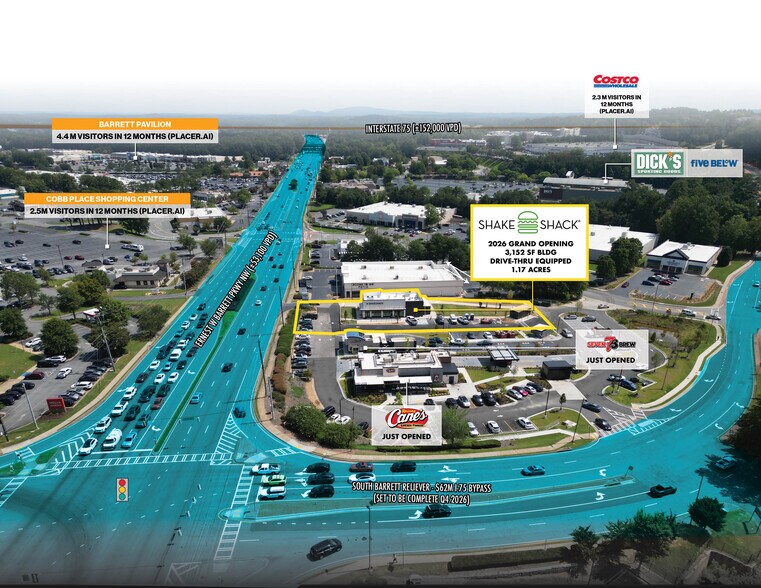 More Photos Of 845 Ernest W Barrett Pky NW, Kennesaw Fast Food For Sale