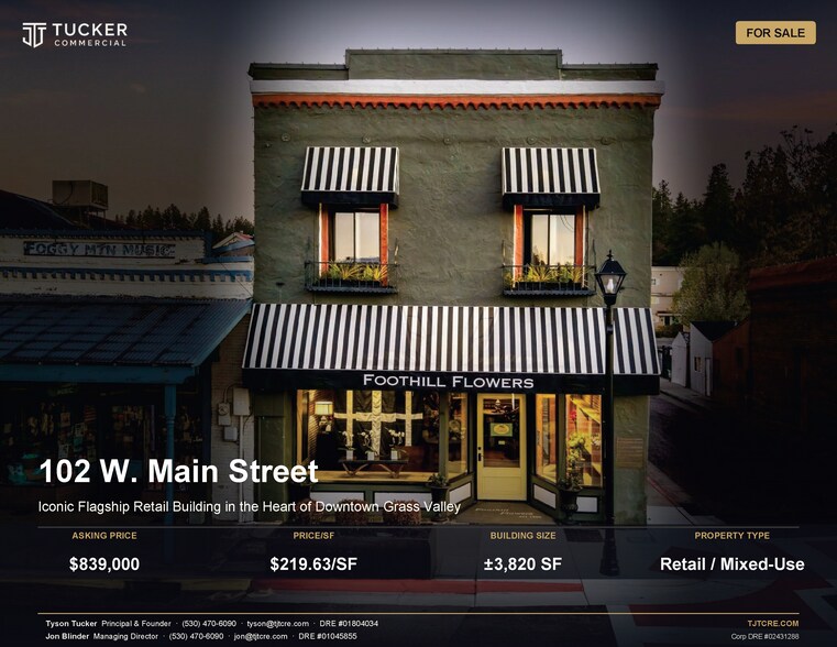 Primary Photo Of 102 W Main St, Grass Valley General Retail For Sale