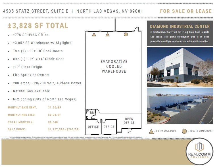 More Photos Of 4535 Statz St, North Las Vegas Warehouse For Lease
