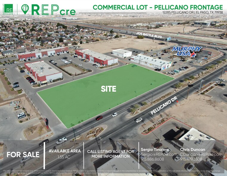 Primary Photo Of 12285 Pellicano Dr, El Paso Land For Sale