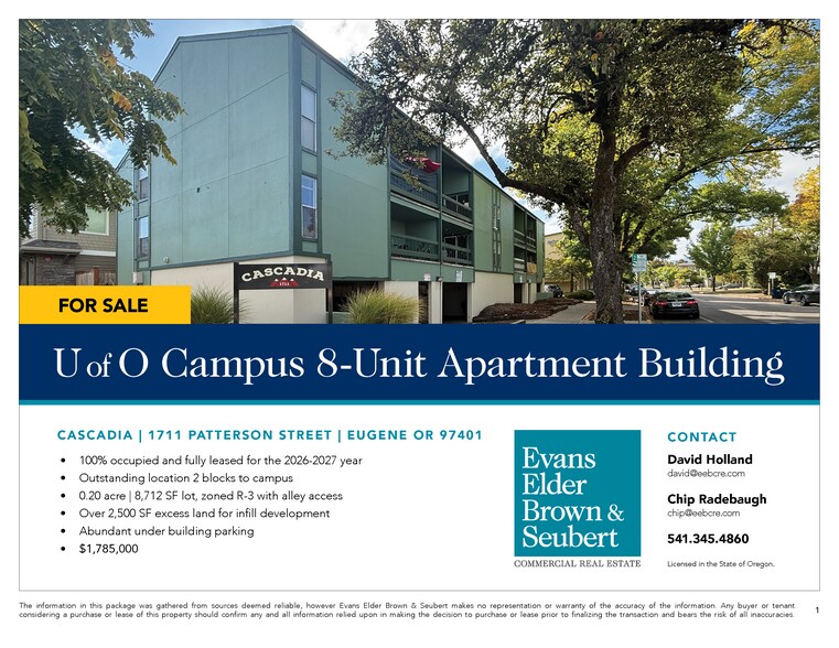 More Photos Of 1711 Patterson St, Eugene Apartments For Sale