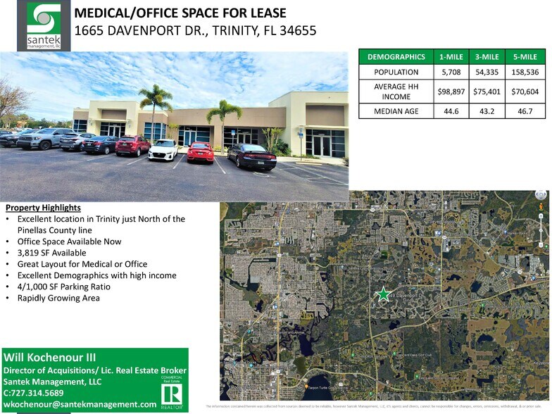 More Photos Of 1665 Davenport Dr, Trinity Office For Lease