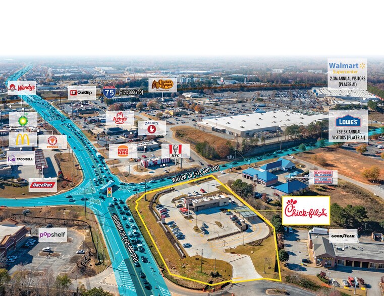 Primary Photo Of 50 Willow Ln, McDonough Fast Food For Sale