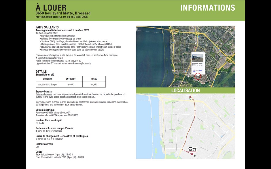 More Photos Of 3650 Boul Matte, Brossard Flex For Lease