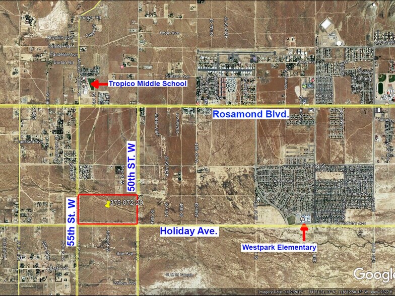 More Photos Of Holiday Ave And 50-55 St West, Rosamond Land For Sale
