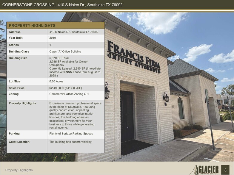 More Photos Of 410 S Nolen Dr, Southlake Medical For Sale