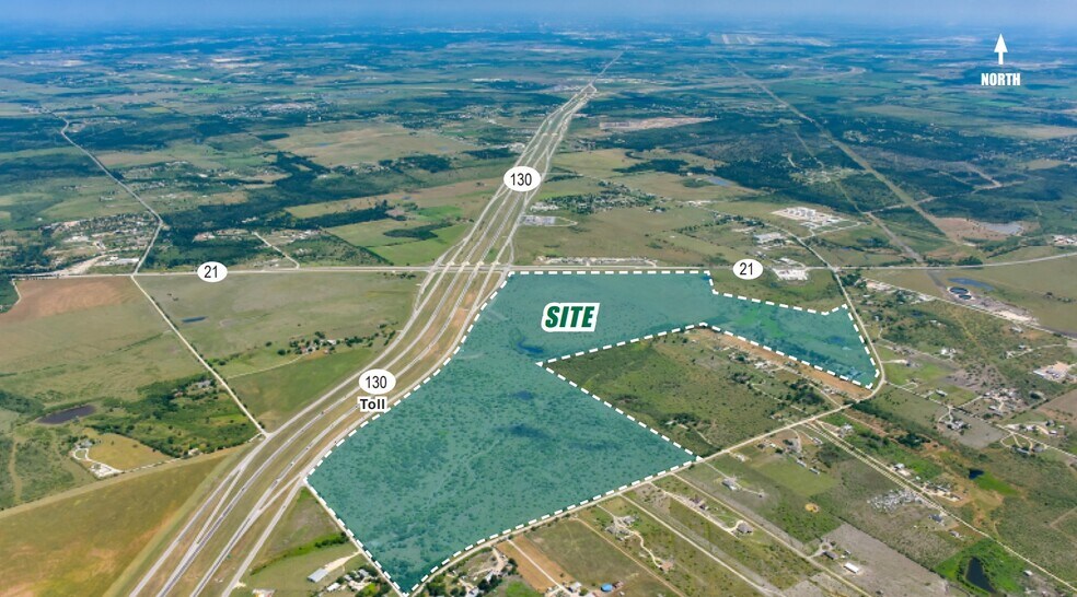 Primary Photo Of Southeast Corner of SH-130 & SH-21, Mustang Ridge Land For Sale