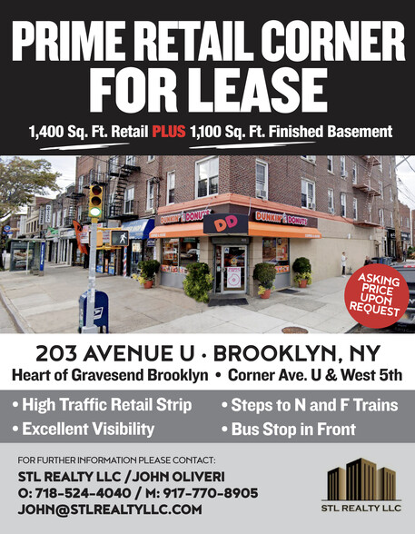 Primary Photo Of 203 Avenue U, Brooklyn Storefront Retail Residential For Lease