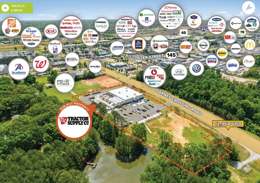 More Photos Of 1122 W Barnes Crossing Rd, Tupelo Freestanding For Sale