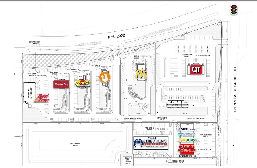 More Photos Of SWC of FM 2920 & Cypress Rosehill Rd, Tomball Freestanding For Lease