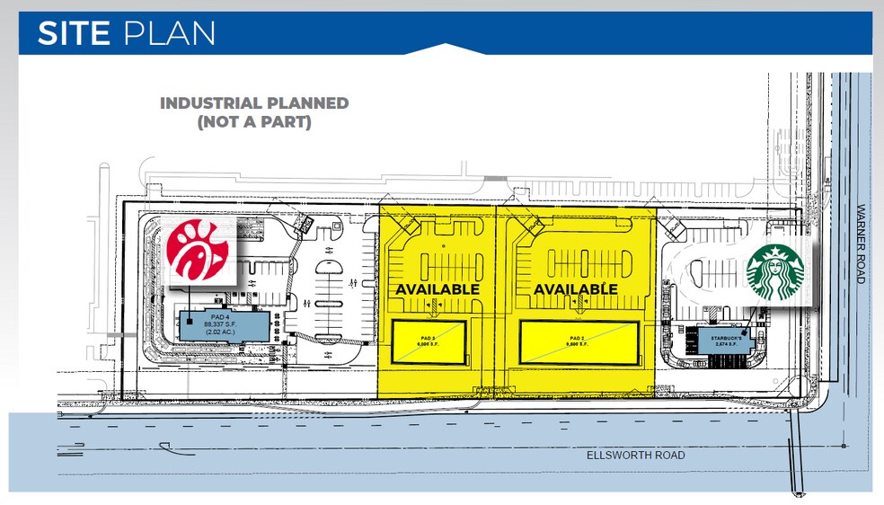 More Photos Of SWC of Ellsworth Rd & Warner Rd, Mesa General Retail For Sale