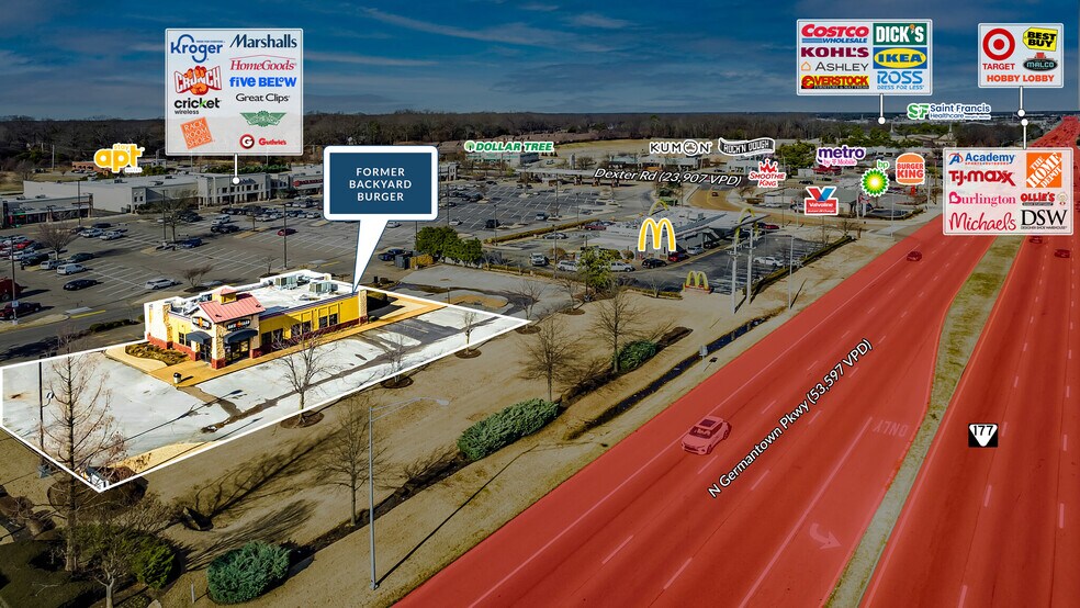 More Photos Of 1685 N Germantown Pky, Cordova Fast Food For Sale