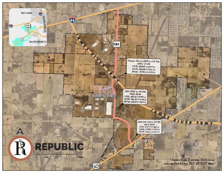 More Photos Of Highway MM, Republic Land For Sale