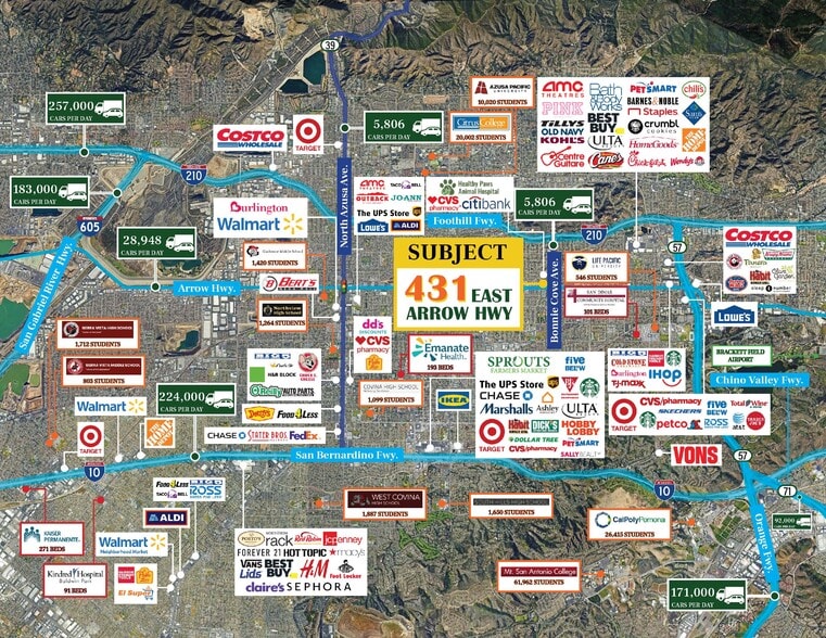 More Photos Of 411-441 E Arrow Hwy, Glendora Unknown For Lease