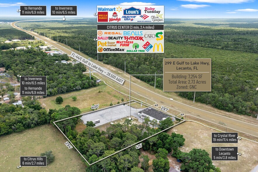 More Photos Of 299 E Gulf To Lake Hwy, Lecanto Storefront For Sale