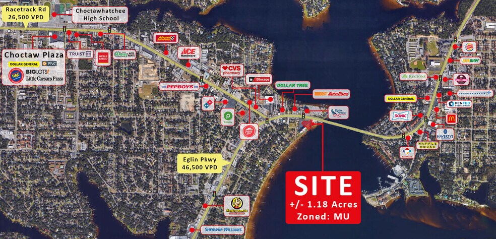 More Photos Of 843 Eglin Pky, Fort Walton Beach Land For Sale
