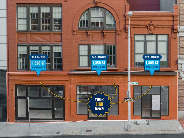 More Photos Of 32-36 S Calvert St, Baltimore Storefront For Lease
