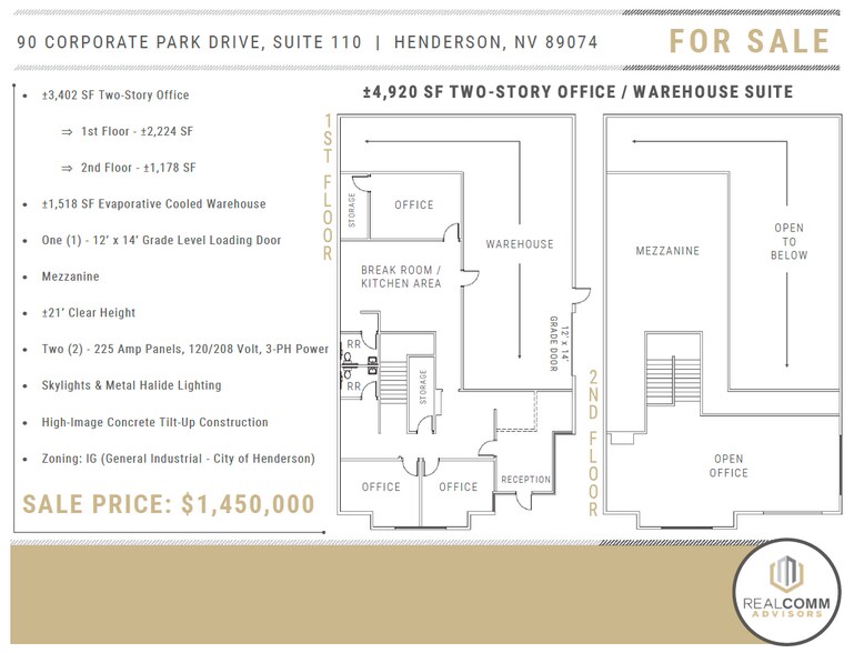 More Photos Of 90 Corporate Park Dr, Henderson Warehouse For Sale