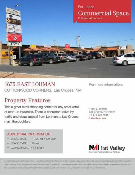 More Photos Of 1675 E Lohman Ave, Las Cruces Storefront For Lease