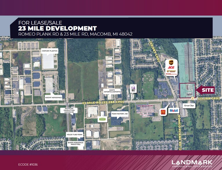 Primary Photo Of 23 mile road @ Romeo Plank rd, Macomb Land For Lease