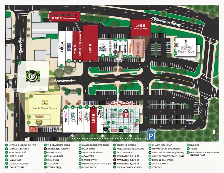 More Photos Of 510-600 E Belvedere Ave, Baltimore Unknown For Lease