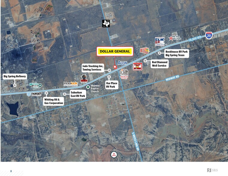 More Photos Of 6919 N Service Rd, Big Spring Freestanding For Sale