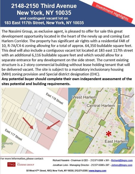 More Photos Of 2148-2150 3rd Ave, New York Storefront Retail Office For Lease