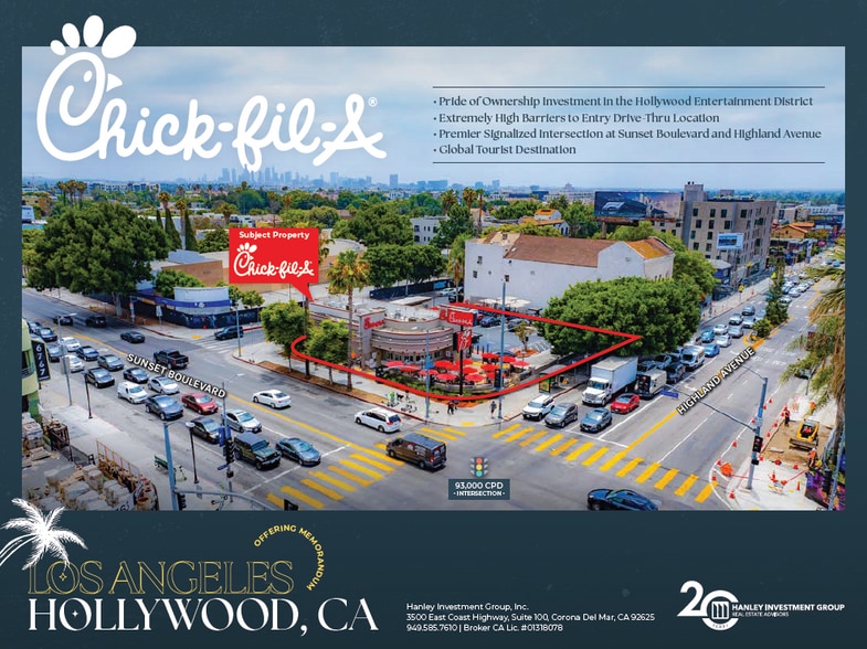 Primary Photo Of 6750 W Sunset Blvd, Los Angeles Fast Food For Sale