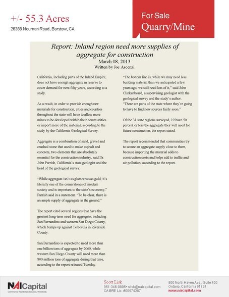 More Photos Of Neuman Rd, Barstow Land For Sale