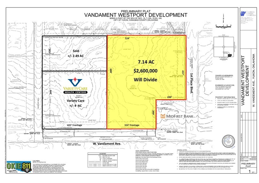 More Photos Of Vandament Ave and 1st Place Blvd, Yukon Land For Sale
